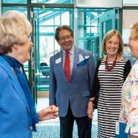 President Emeritus Don and Nancy Lubbers, Jim and Donna Brooks, and Lynn Blue at the Arend and Nancy Lubbers Student Services Center Dedication
